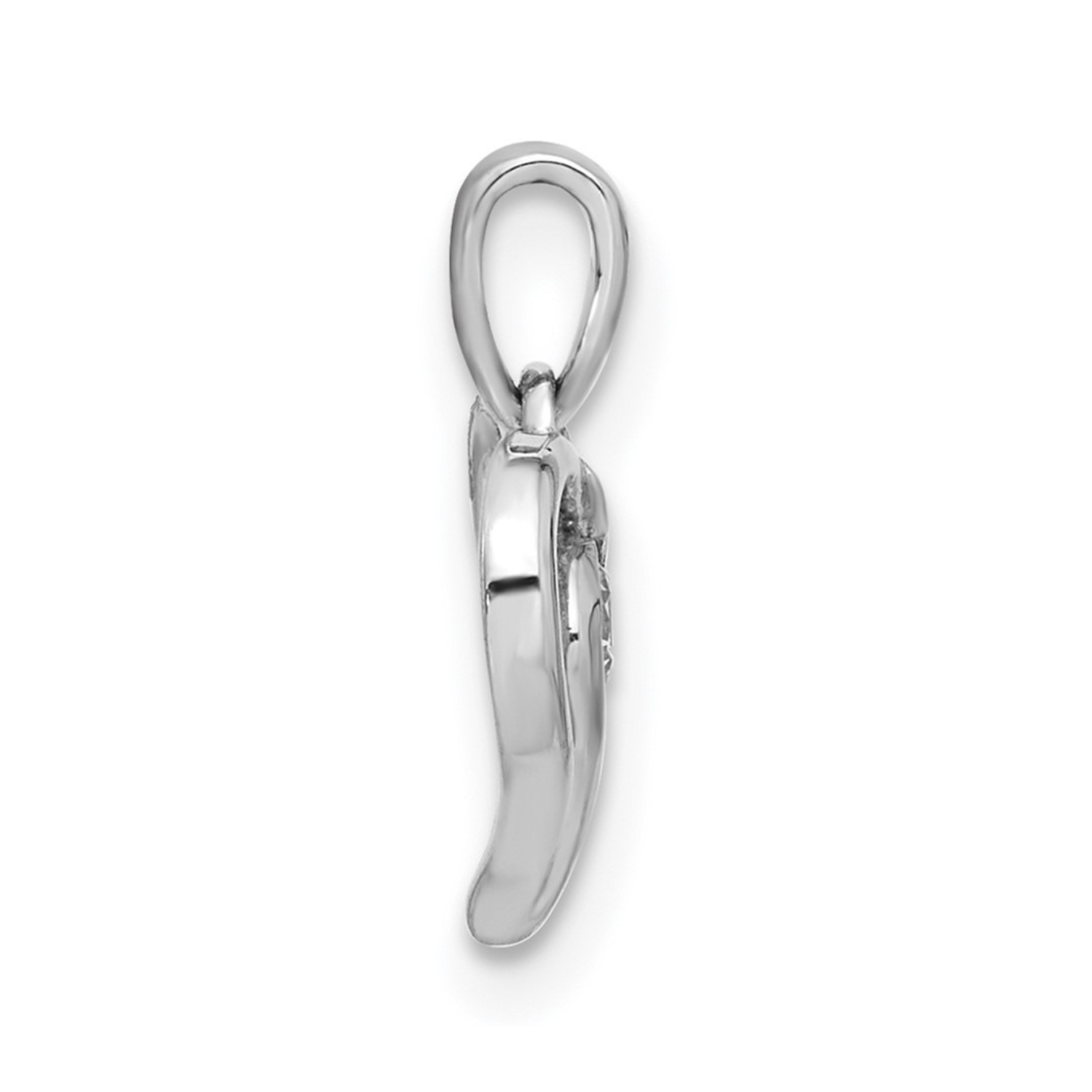 14k Gold Lab Grown Diamond Heart Pendant 1/10 carat