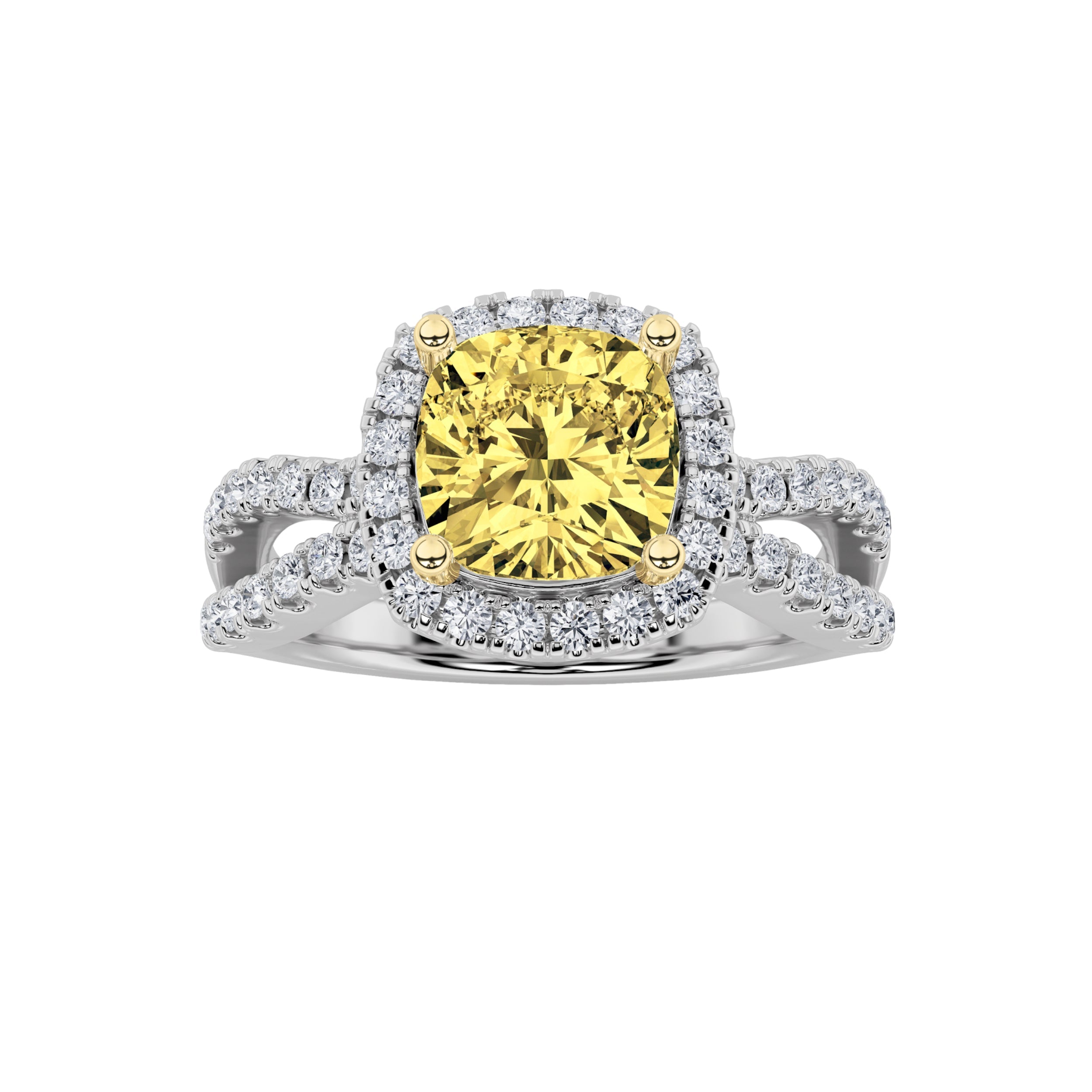 2.25Cttw Elongated Cushion Shaped Lab Grown Diamond (F/VS) Ring in 14K Gold