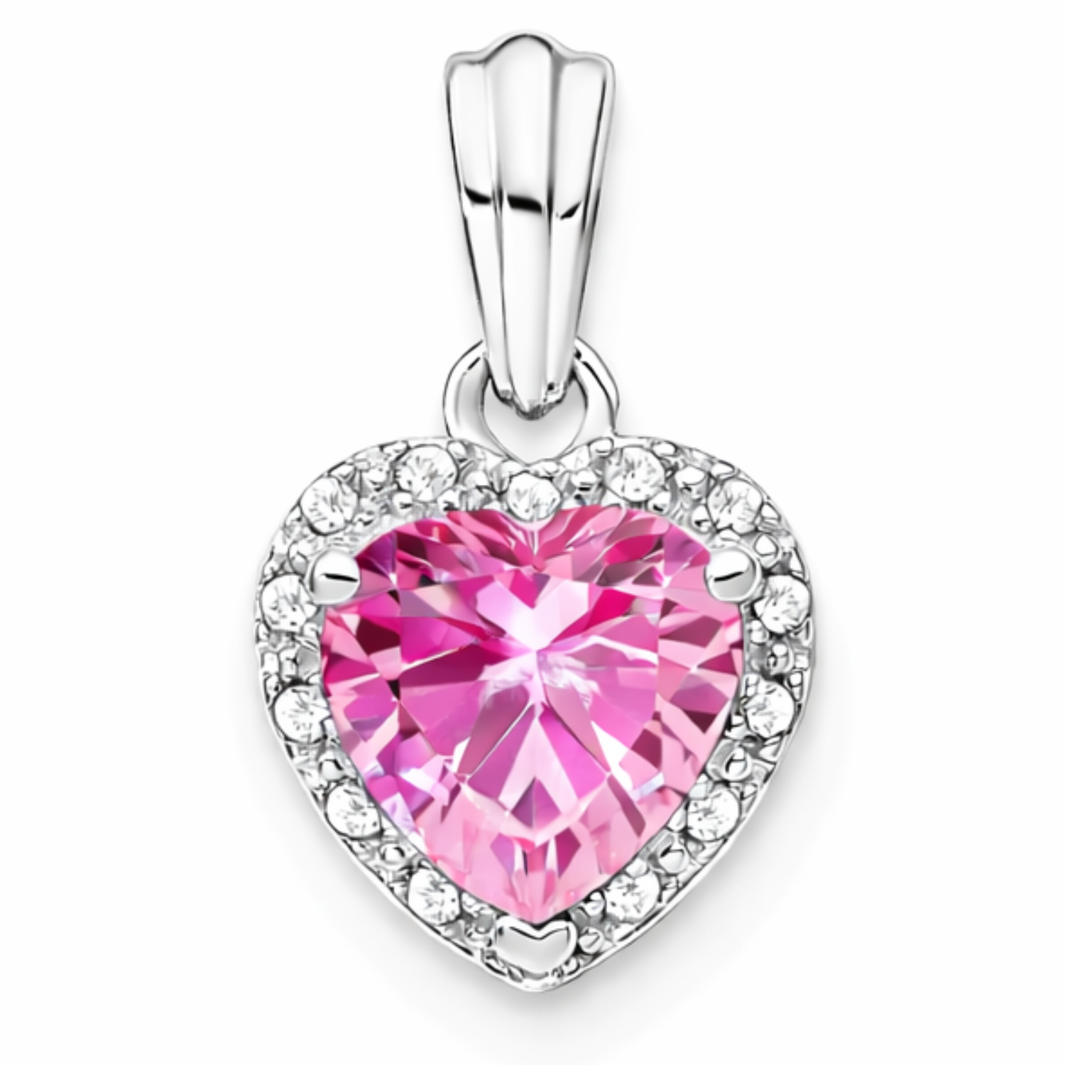 Heart Gemstone and Diamond Halo Pendant Fine Color Jewels