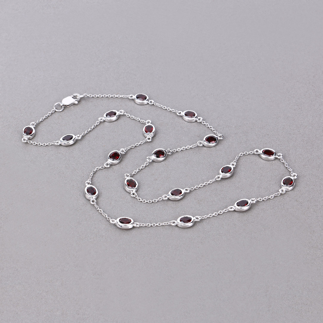 Genuine Garnet By the Yard Necklace