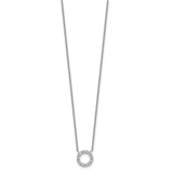 Sterling Silver CZ Circle Necklace