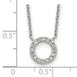 Sterling Silver CZ Circle Necklace