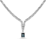 Natural London Blue Topaz Birthstone Necklace