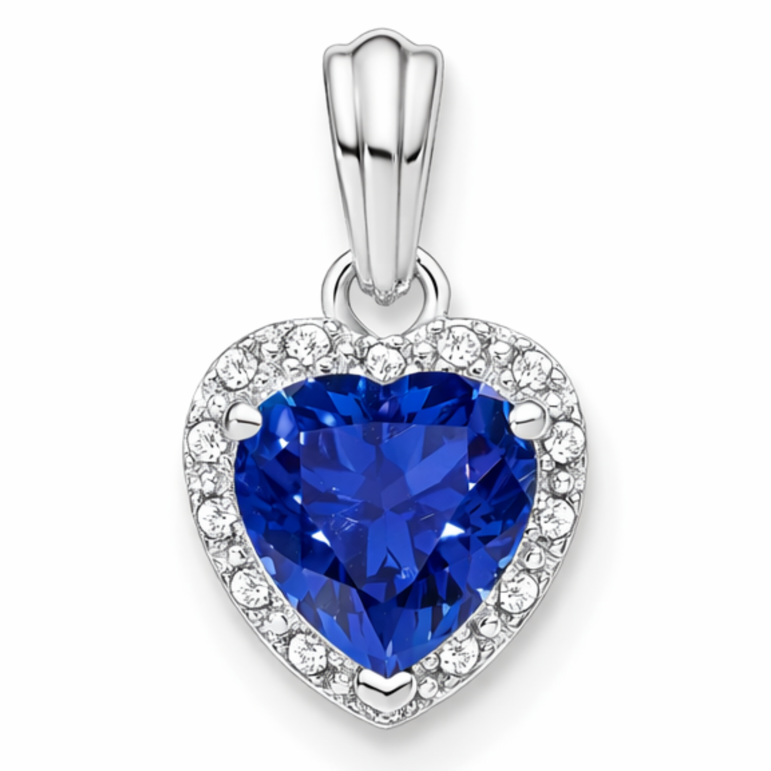 Heart Gemstone and Diamond Halo Pendant Fine Color Jewels