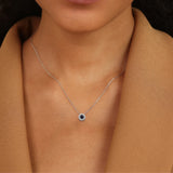 Natural Blue Sapphire Dancing Stone Necklace