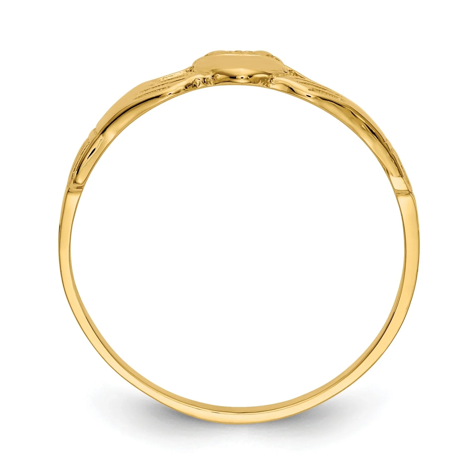 14k Gold Ladies Claddagh Ring