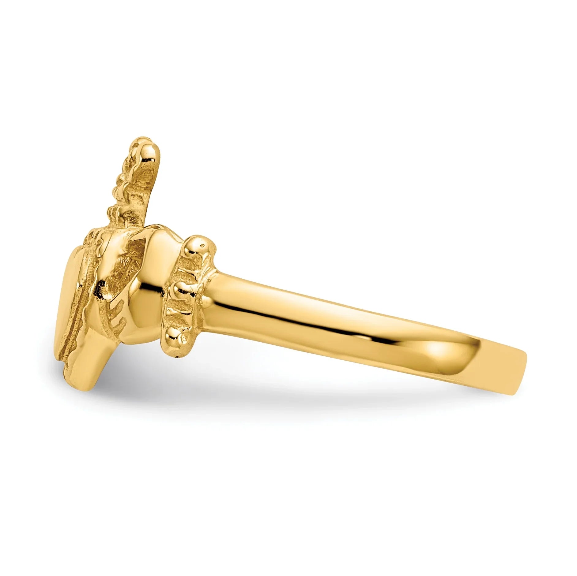14k Gold Irish Claddagh Ring