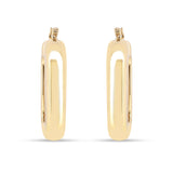 18K Gold Vermeil  Rectangular Hoop Earrings