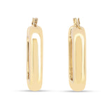 18K Gold Vermeil  Rectangular Hoop Earrings