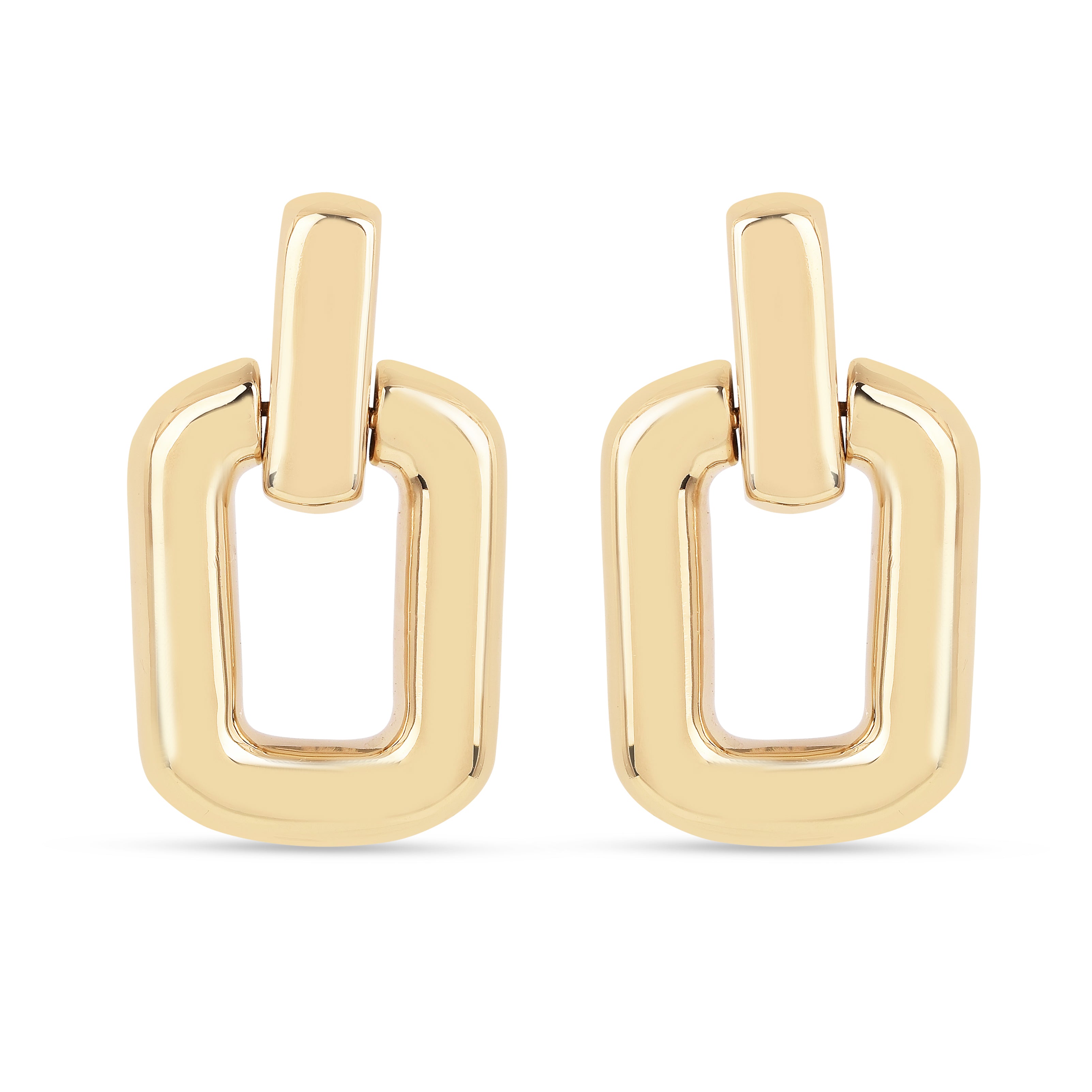 18K Gold Vermeil  Link Earrings