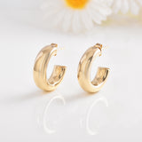 18K Gold Vermeil  Open Hoop Earrings