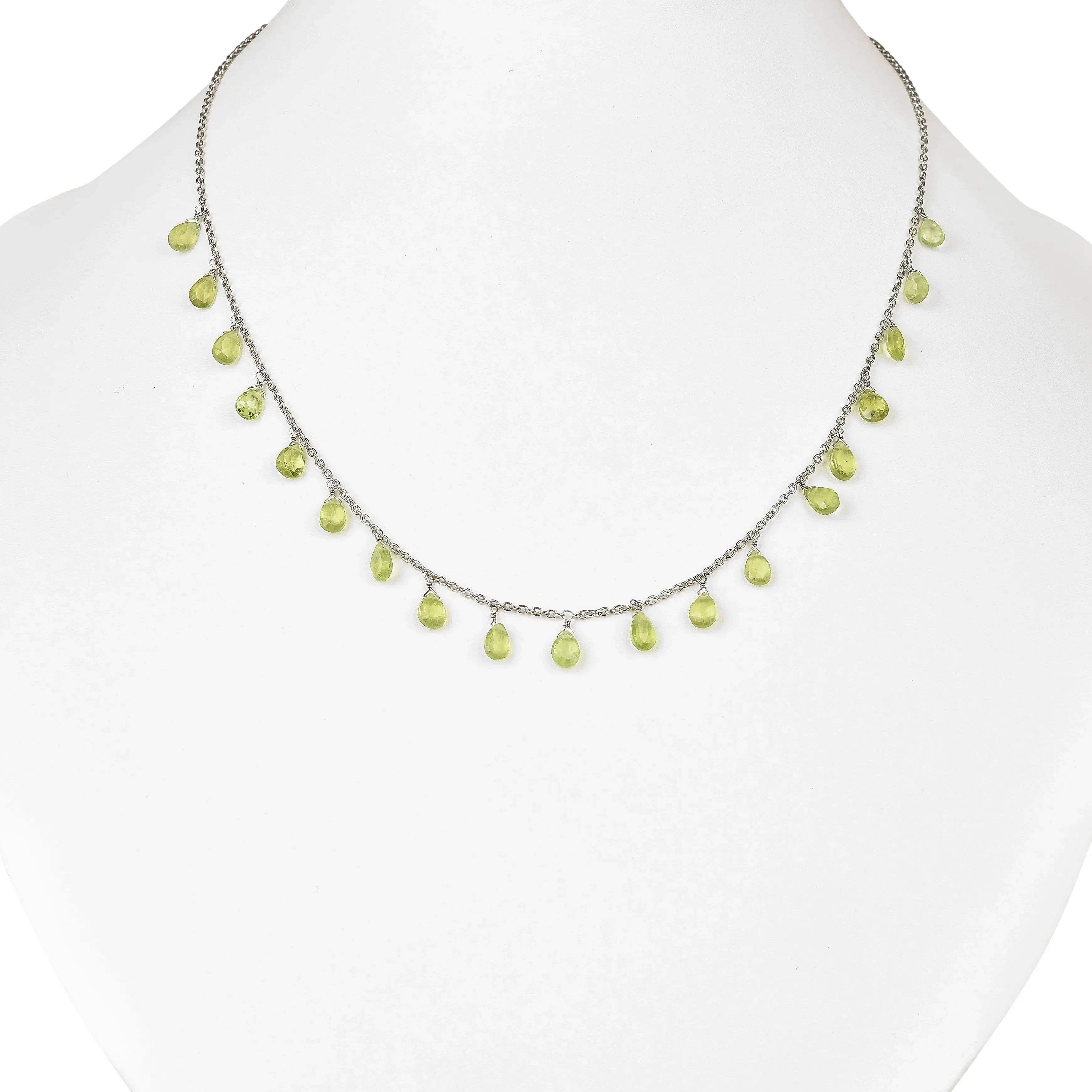 Dainty Layered Peridot Necklace