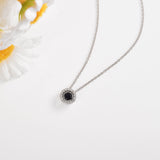 Natural Blue Sapphire Dancing Stone Necklace