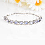 Silver Tanzanite Tennis Bracelet