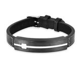 Minimalist Black Leather Bracelet