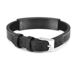 Minimalist Black Leather Bracelet