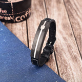 Minimalist Black Leather Bracelet