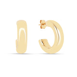 18K Gold Vermeil  Open Hoop Earrings