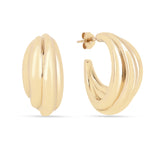 18K Gold Vermeil Layered Hoop Earrings