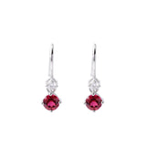 Lab Grown Ruby Round Dangle Drop Earrings Fine Color Jewels best gift for girls, best gift for women, Christmas gift, Created ruby, Dainty earrings, Dangle ruby earrings, dla-dm-discount-all-154898, gift for her, Gift for Mom, gift for women, gift from daughter, July birthstone, Moissanite stone, Mother's Day Gift, New Year gift, Red stone, Ruby earrings, Small Drop earrings, Valentine's Day gift