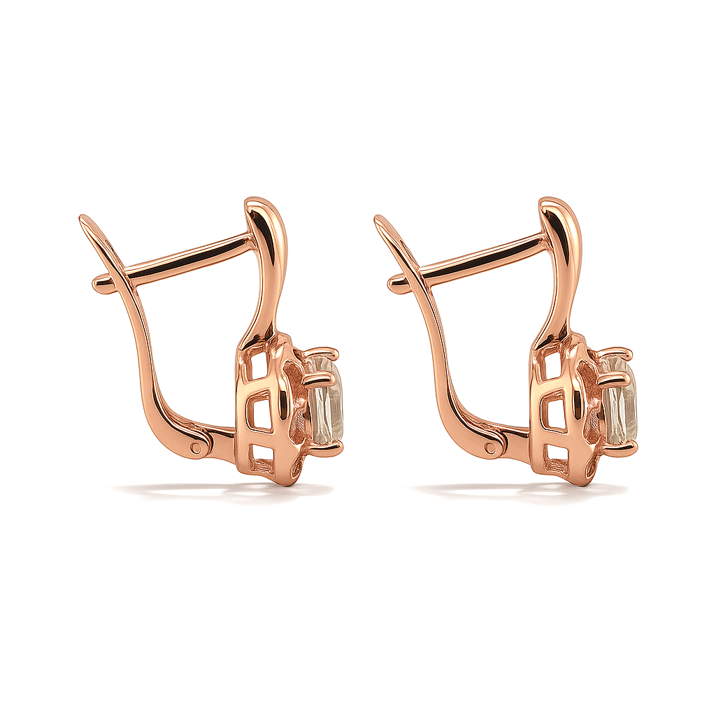 Natural Green Prasiolite Earrings Sterling Silver