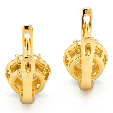 Yellow Natural Citrine Sterling Silver Earrings