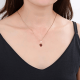 Garnet Heart Necklace Fine Color Jewels 925 Sterling Silver, dla-dm-discount-all-143240, dla-dm-discount-all-154898, Garnet, Heart, HEART FOR BRIDESMAID, HEART GIFT FOR GIRLFRIEND, necklaces, Red, rose gold, sale, VAELNTINES DAY GIFT