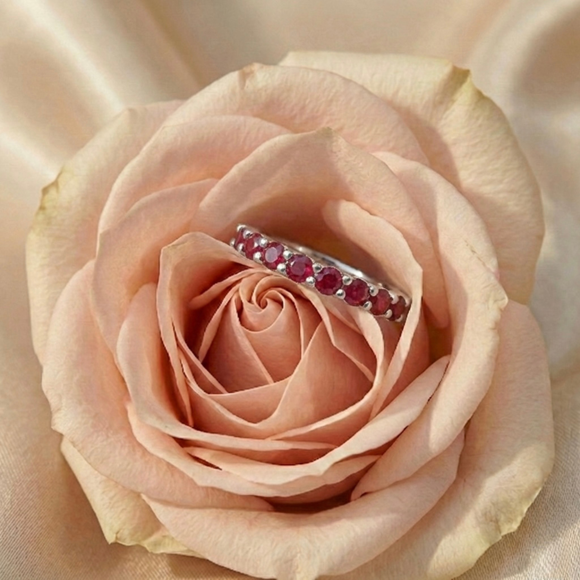 Ruby Half Eternity Ring
