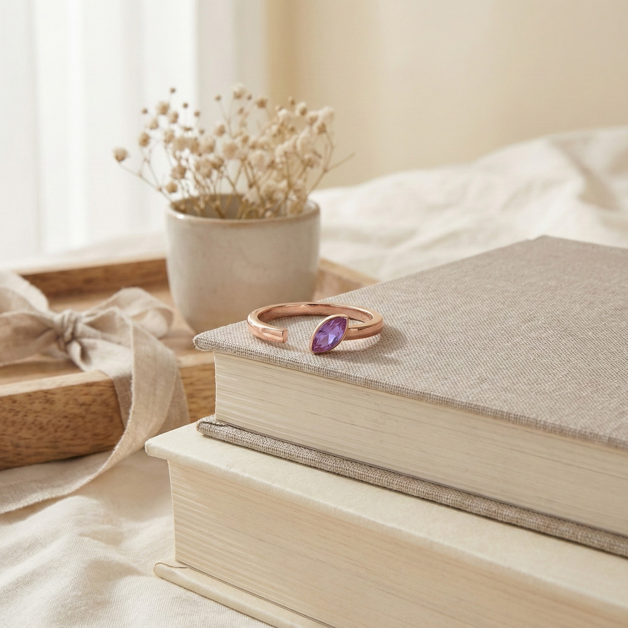 Bagues Midi Ouvertes Marquise Améthyste