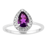 Natural Amethyst Teardrop Halo Ring Fine Color Jewels amethyst promise ring, best gift for girls, best gift for women, Christmas gift, dla-dm-discount-all-154898, February Birthstone, gift for her, Gift for Mom, gift for women, gift from daughter, gift ideas for her, gifts for her, Mother's Day Gift, New Year gift, purple gemstone ring, Teardrop halo ring&nbsp;, Valentine's Day gift