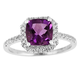 Natural Amethyst Cushion Halo Ring FineColorJewels amethyst halo ring, amethyst promise ring, best gift for girls, best gift for women, Christmas gift, dla-dm-discount-all-154898, February Birthstone, gift for her, Gift for Mom, gift for women, gift from daughter, halo ring, New Year gift, purple gemstone ring, Silver Halo Ring, Valentine's Day gift