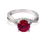 Lab Grown Ruby Solitaire Twisted Band Ring Fine Color Jewels best gift for girls, best gift for women, Christmas gift, Created ruby ring, dla-dm-discount-all-154898, gift for her, Gift for Mom, gift for women, gift from daughter, Infinity band ring, Ruby stone, Twisted band ring, Valentine's Day gift