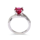 Lab Grown Ruby Solitaire Twisted Band Ring Fine Color Jewels best gift for girls, best gift for women, Christmas gift, Created ruby ring, dla-dm-discount-all-154898, gift for her, Gift for Mom, gift for women, gift from daughter, Infinity band ring, Ruby stone, Twisted band ring, Valentine's Day gift