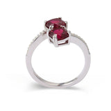 Lab Grown Ruby Bypass Dual Stone Ring Fine Color Jewels 925 Sterling Silver Ruby Ring, best gift for girls, best gift for women, Christmas gift, dla-dm-discount-all-154898, gift for her, Gift for Mom, gift for women, gift from daughter, July Birthstone Jewelry, Lab Created Ruby, lab grown ruby, New Year gift, red stone ring, ring for her, ring for women, Ruby pave ring, ruby ring, Valentine's Day gift