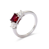 Lab Grown Ruby Three Stone Ring Fine Color Jewels 925 Sterling Silver Ruby Ring, best gift for girls, best gift for women, dla-dm-discount-all-154898, gift for her, Gift for Mom, gift for women, gift from daughter, Lab Created Ruby, lab grown ruby, New Year gift, red stone ring, ring for her, ring for women, ruby ring, Silver Three Stone ring, three stone ring, Valentine's Day gift