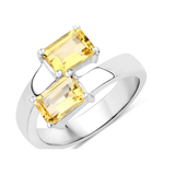 Genuine Citrine Bypass Ring