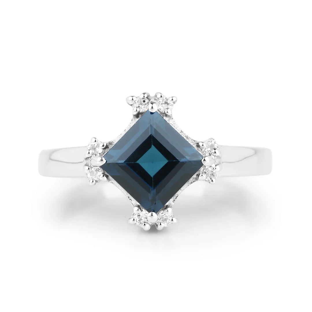 Natural London Blue Topaz Ring