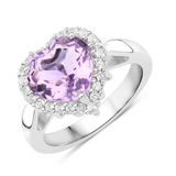 Heart Amethyst Ring