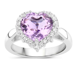 Heart Amethyst Ring