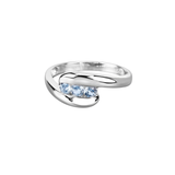 Genuine Blue Topaz Bypass Ring