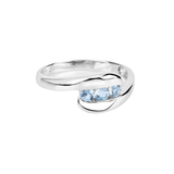 Genuine Blue Topaz Bypass Ring