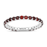 Genuine Garnet Eternity Ring