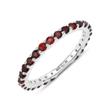 Genuine Garnet Eternity Ring