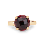 Natural Garnet Engagement Solitaire Ring