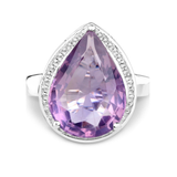 Genuine Lavender Amethyst Statement Ring