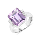 Genuine Pink Amethyst Engagement Ring