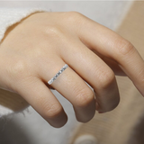 14K White Gold Lab Diamond Half Eternity Ring