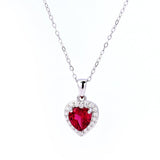 Lab Grown Ruby Heart Necklace Fine Color Jewels best gift for girls, best gift for women, Bridal shower gift, Christmas gift, Created ruby, dla-dm-discount-all-154898, gift for her, Gift for Mom, gift for women, gift from daughter, gift ideas for her, gifts for her, Mother's Day Gift, Necklace for her, New Year gift, Pendant for her, Pink heart necklace, Red heart necklace, Ruby pendant, Tags: Halo Pendant, Valentine's Day gift