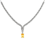 Natural Citrine Art Deco Necklace