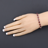 Natural Garnet Tennis Bracelet